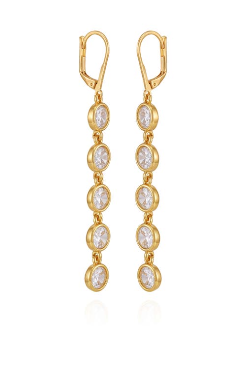 Vince Camuto Cubic Zirconia Drop Earrings In Gold