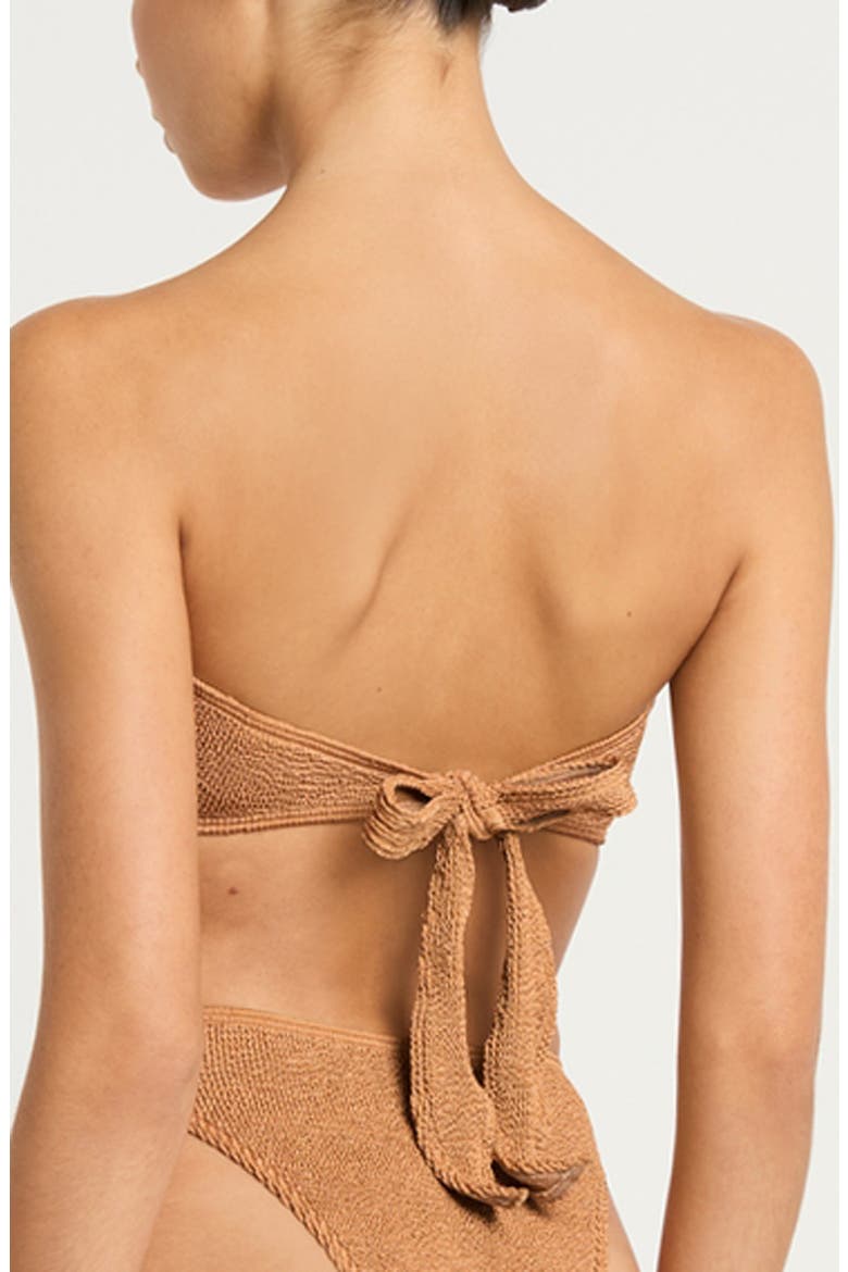 Blake Ring Tie Back Bikini Top, Alternate, color, GOLDEN SHIMMER