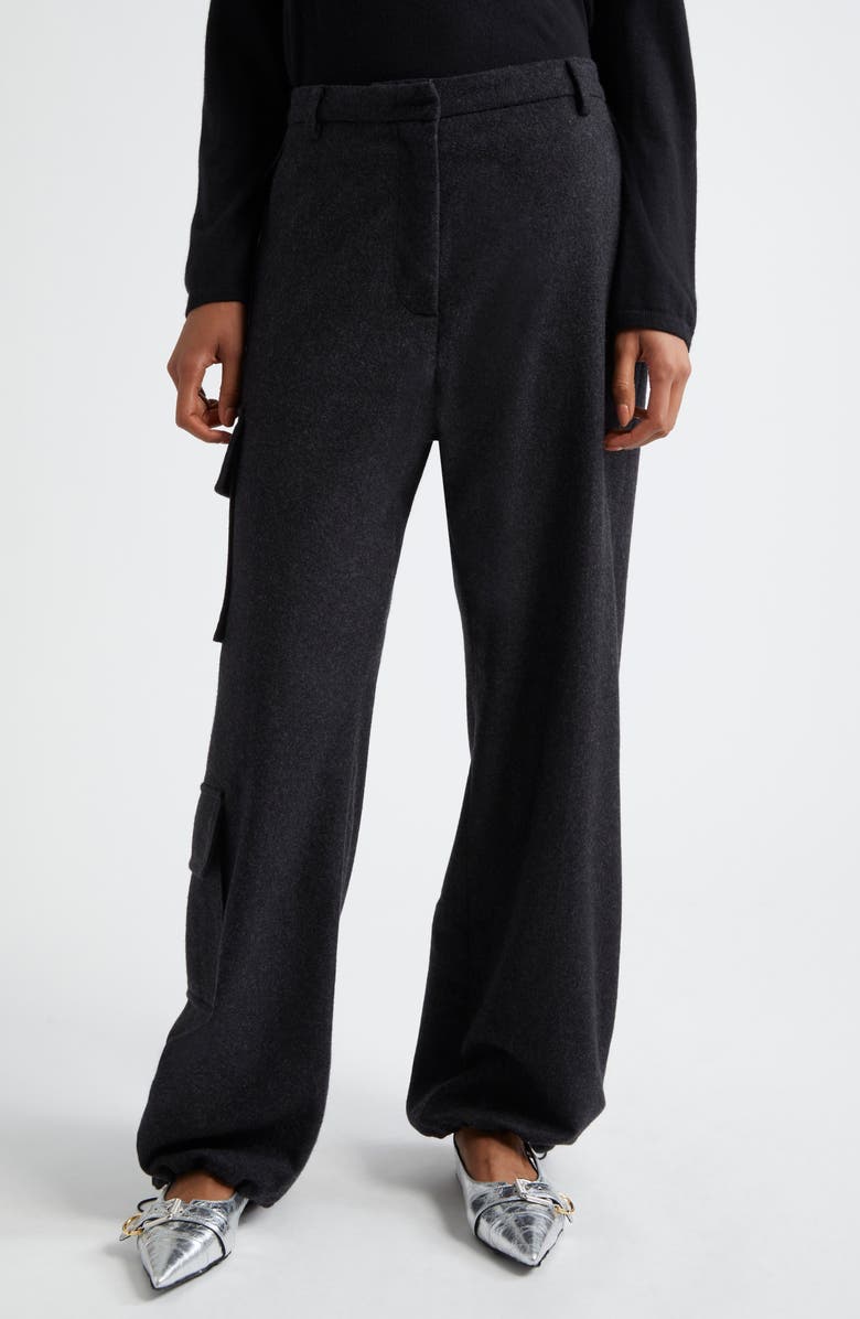 Wales Bonner Reverb Wool & Cashmere Cargo Pants, Main, color,