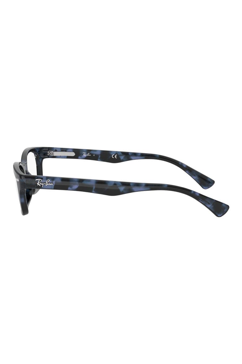 50mm Rectangular Optical Glasses, Alternate, color, HAVANA BLUE