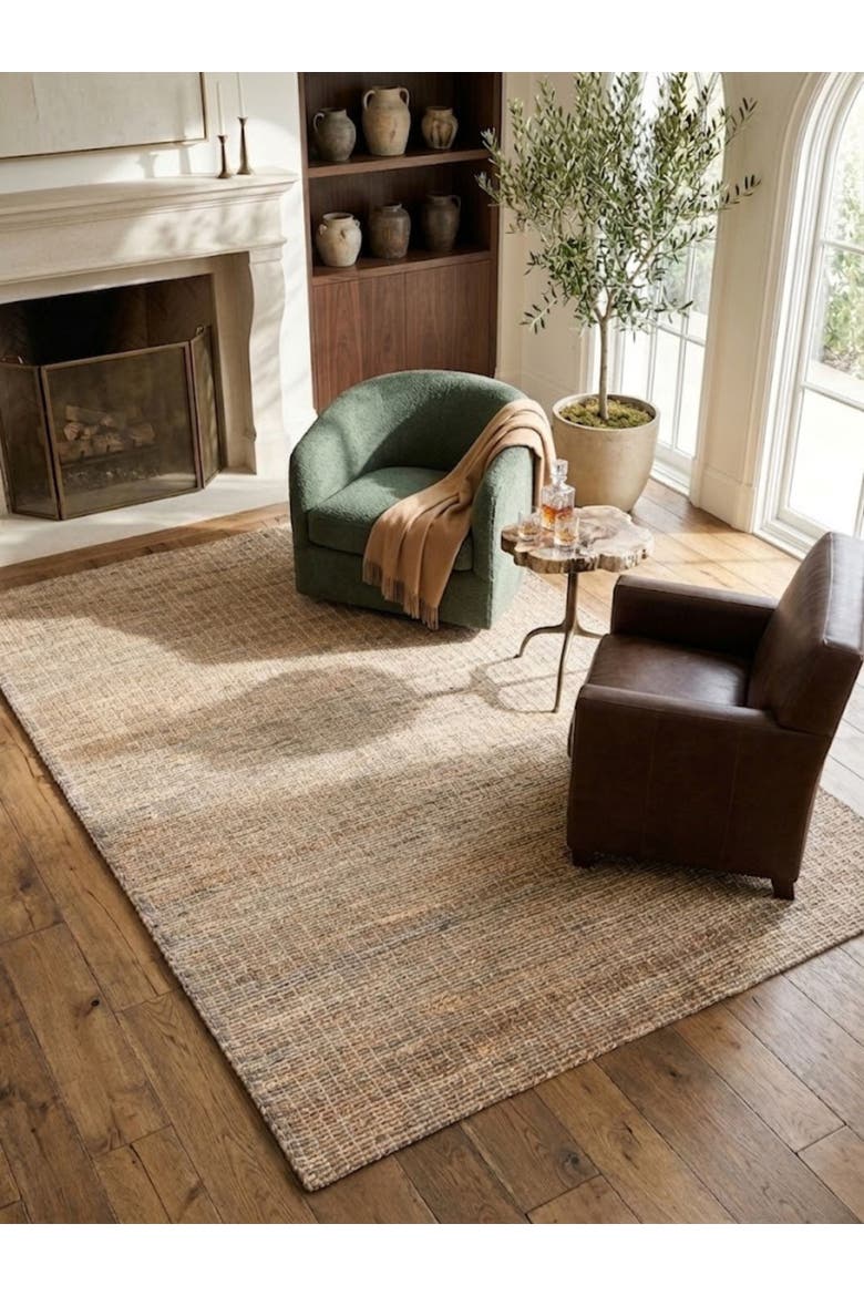 Fuji Wool & Jute Rug, Alternate, color, Brown