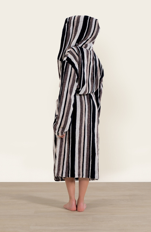 Italic Ultraplush Australian Cotton Bathrobe In Black