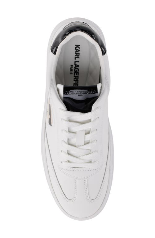 Karl Lagerfeld Sumava Logo Appliqué Sneaker In Bright White/black