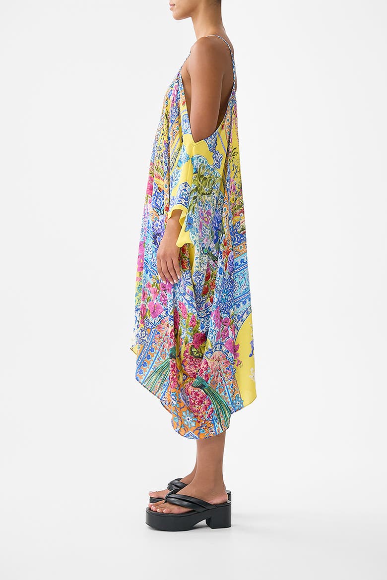 Short Drop Shoulder Strap Kaftan, Alternate, color, Sultanahmet Summer