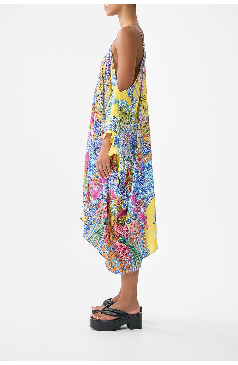 Camilla Short Drop Shoulder Strap Kaftan, Alternate, color, Sultanahmet Summer