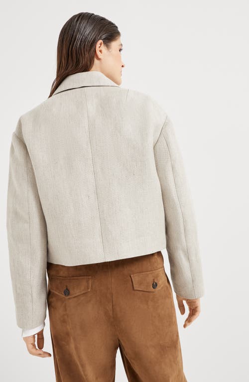 Brunello Cucinelli Outerwear With Monili In Cool Beige