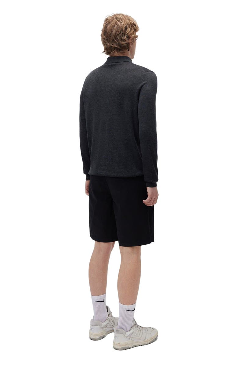 GOBI Mongolian Cashmere Men's Cashmere Silk Polo, Alternate, color, Charcoal