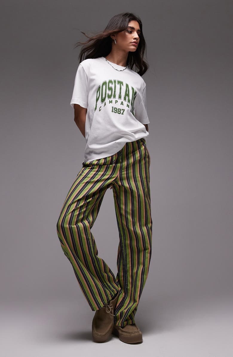 Topshop Positano Oversize Graphic T-Shirt, Alternate, color, 