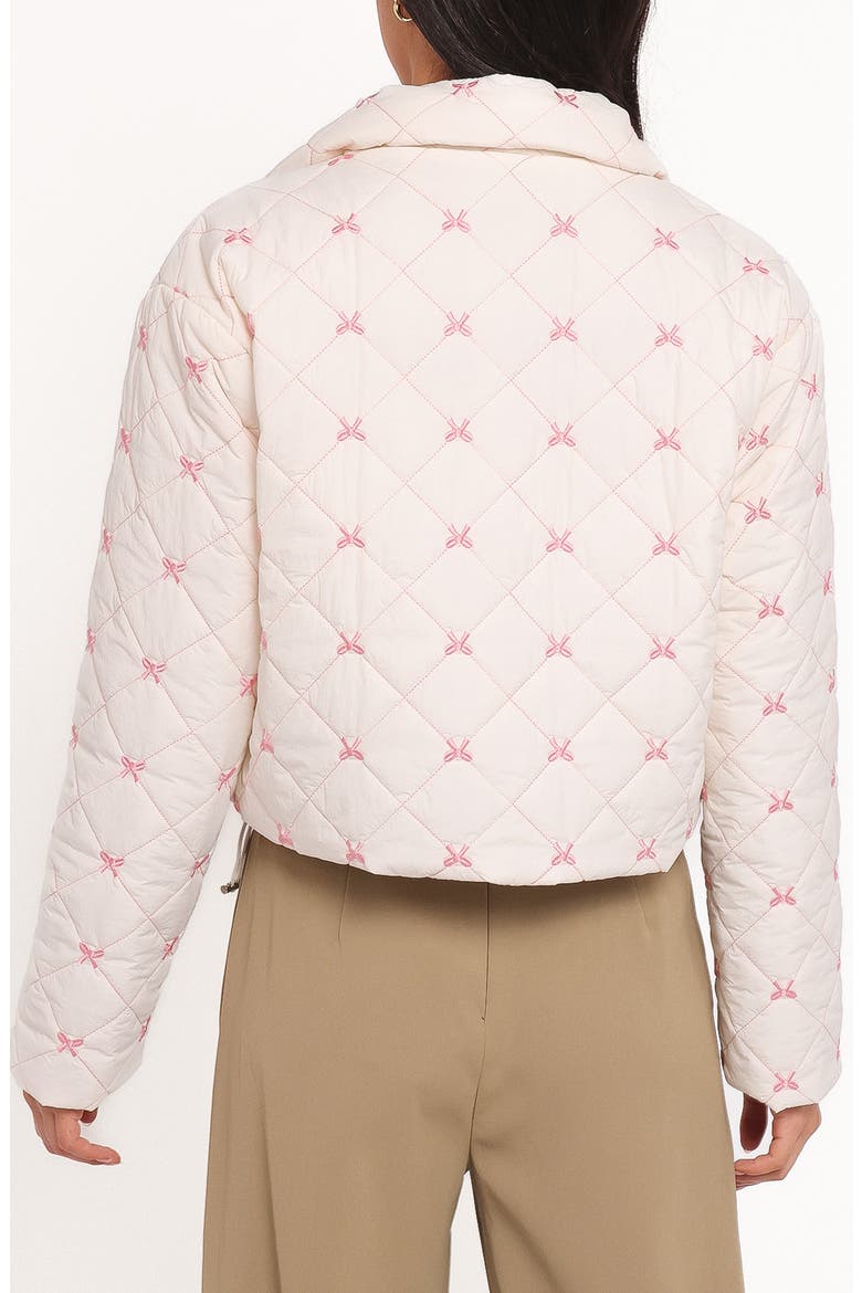 Adi Diamond Quilted Jacket, Alternate, color, PINK BOW