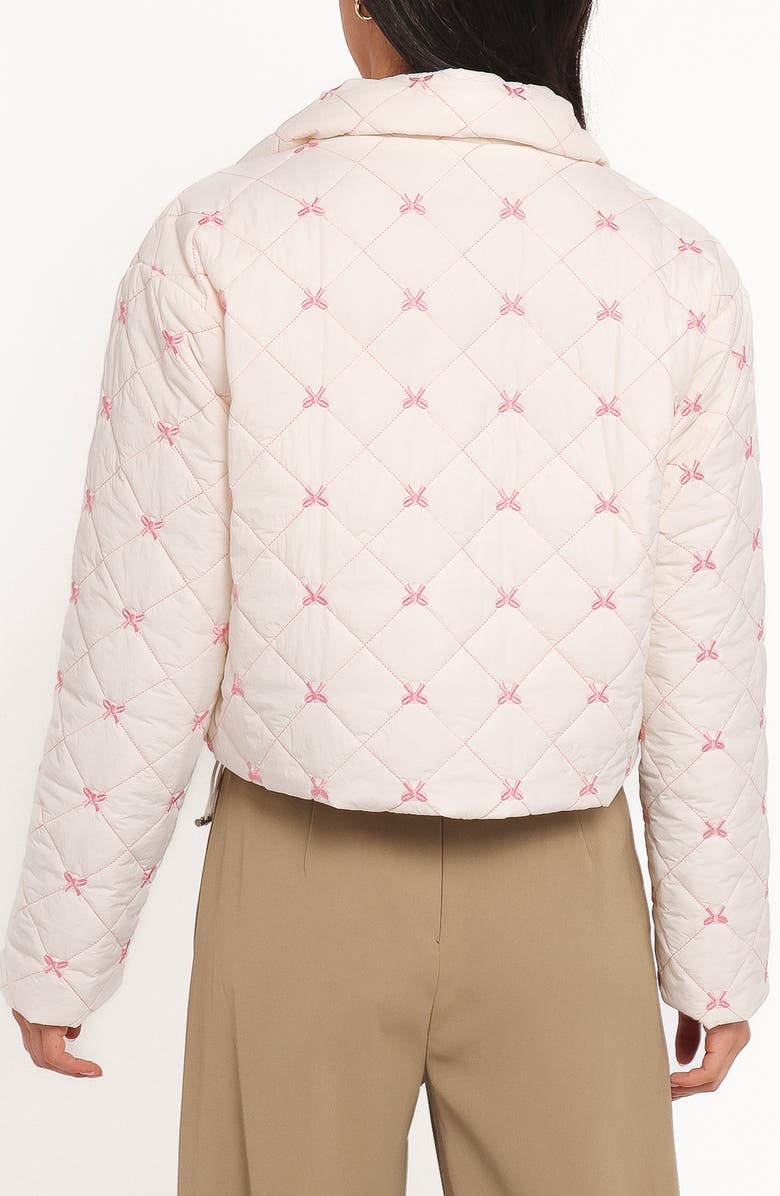 Petal & Pup Adi Diamond Quilted Jacket, Alternate, color, Pink Bow