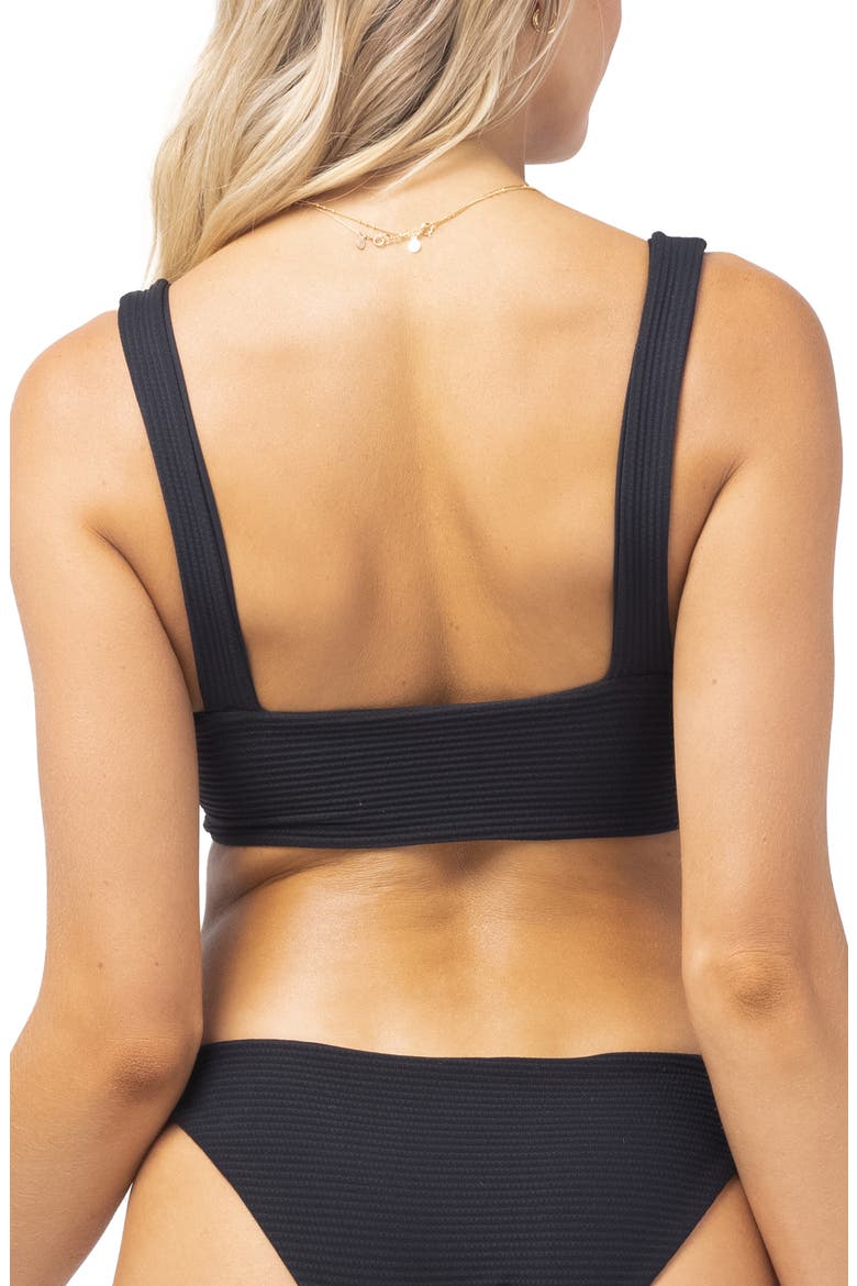 L Space Fisher O-Ring Bikini Top, Alternate, color, BLACK