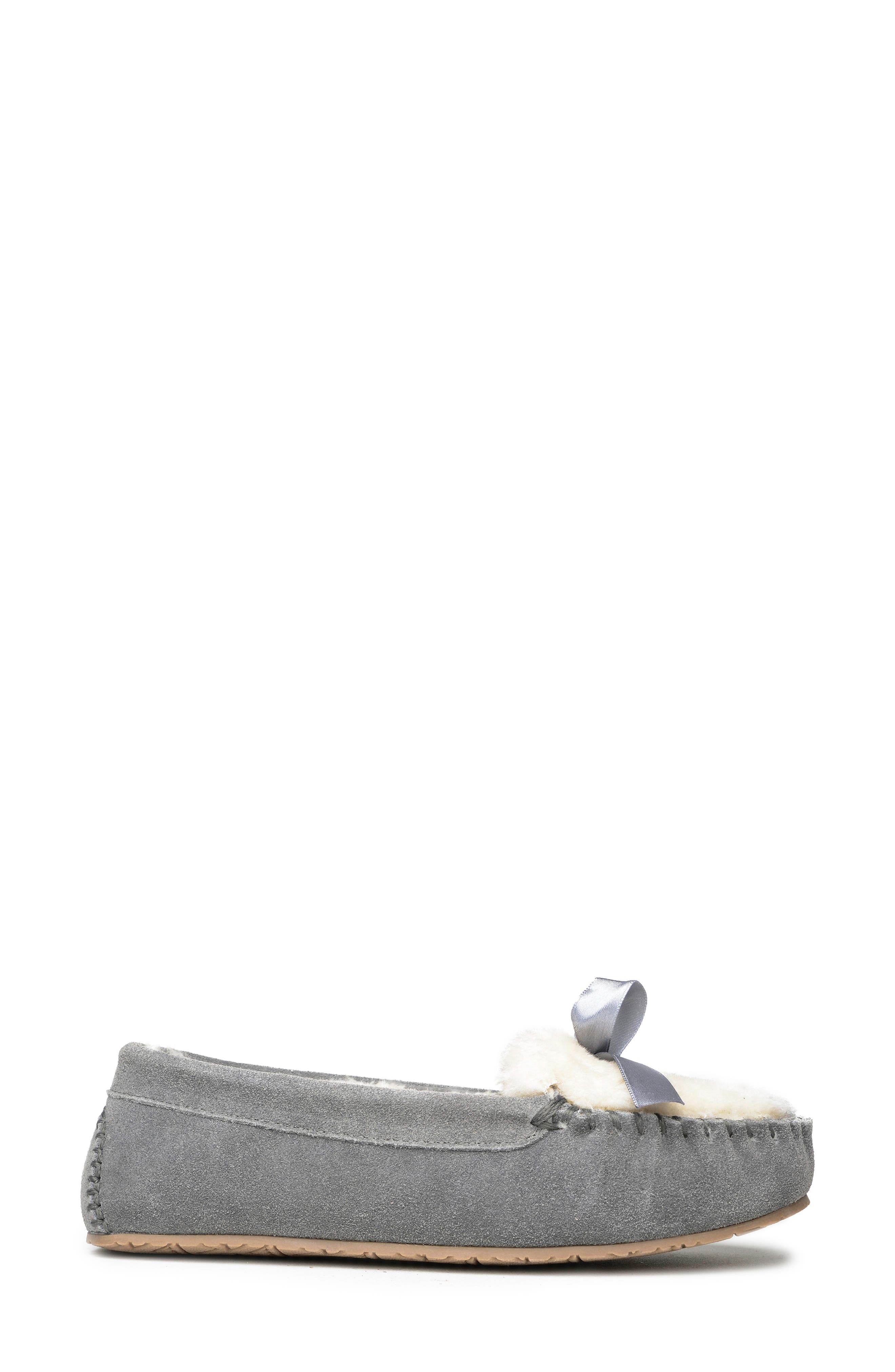 Cosi Faux Shearling Slipper, Alternate, color, GREY SUEDE