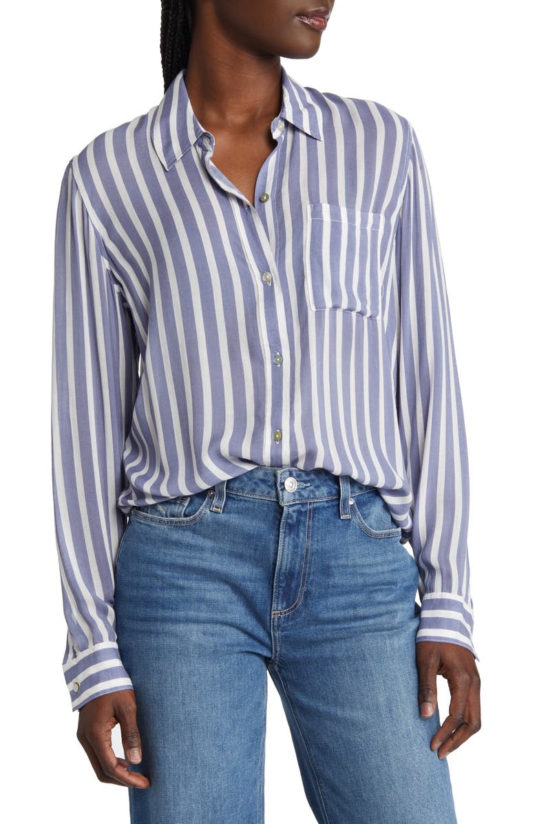 Rails Josephine Print Button-Up Shirt, Main, color, Turin Stripe