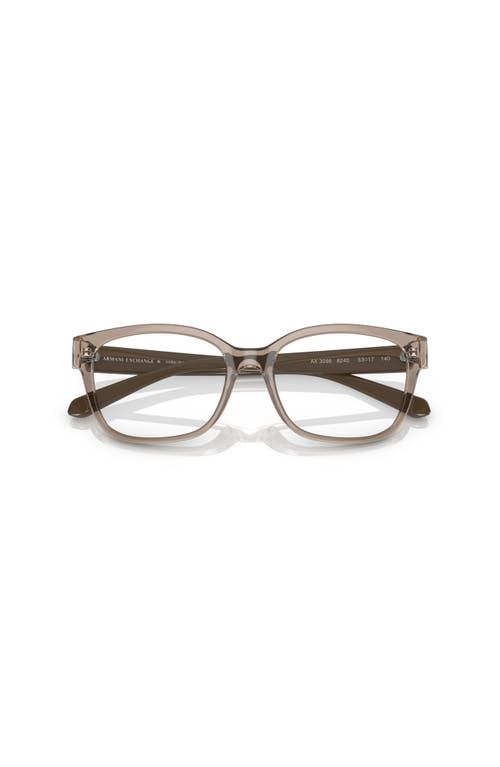 Armani Exchange 53mm Rectangle Optical Glasses In Neutral