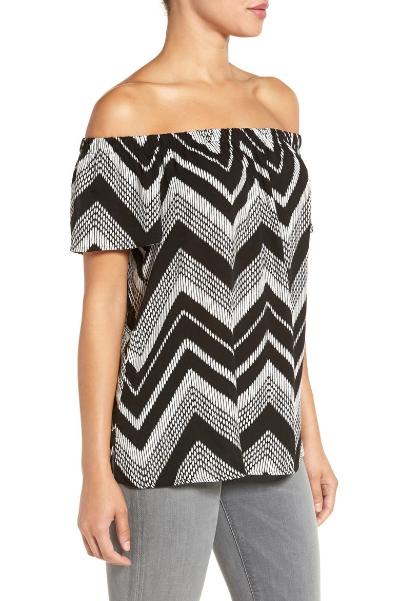 Off the Shoulder Top, Alternate, color, BLACK