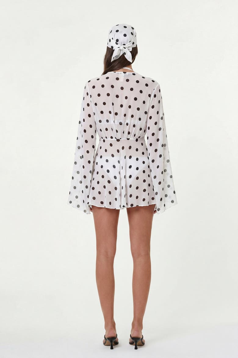 Nerissa Dress, Alternate, color, Ivory / Black Polka Dot