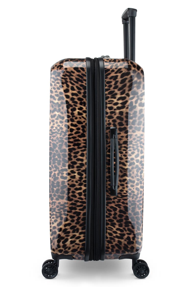 Jewel Strut Runway Spots 20-Inch Hardside Spinner Suitcase, Alternate, color, BROWN LEOPARD