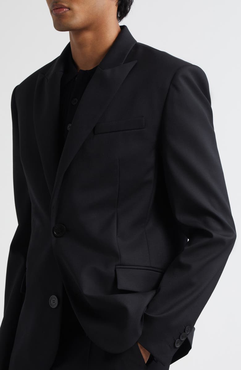 Balmain Wool Blazer, Alternate, color, 0Pa Black