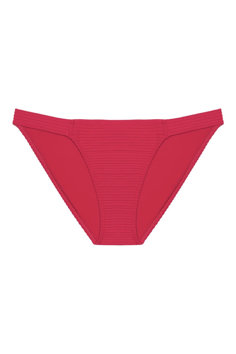 Fany Ribbed Full Coverage Swim Bottoms, Alternate, color, RED