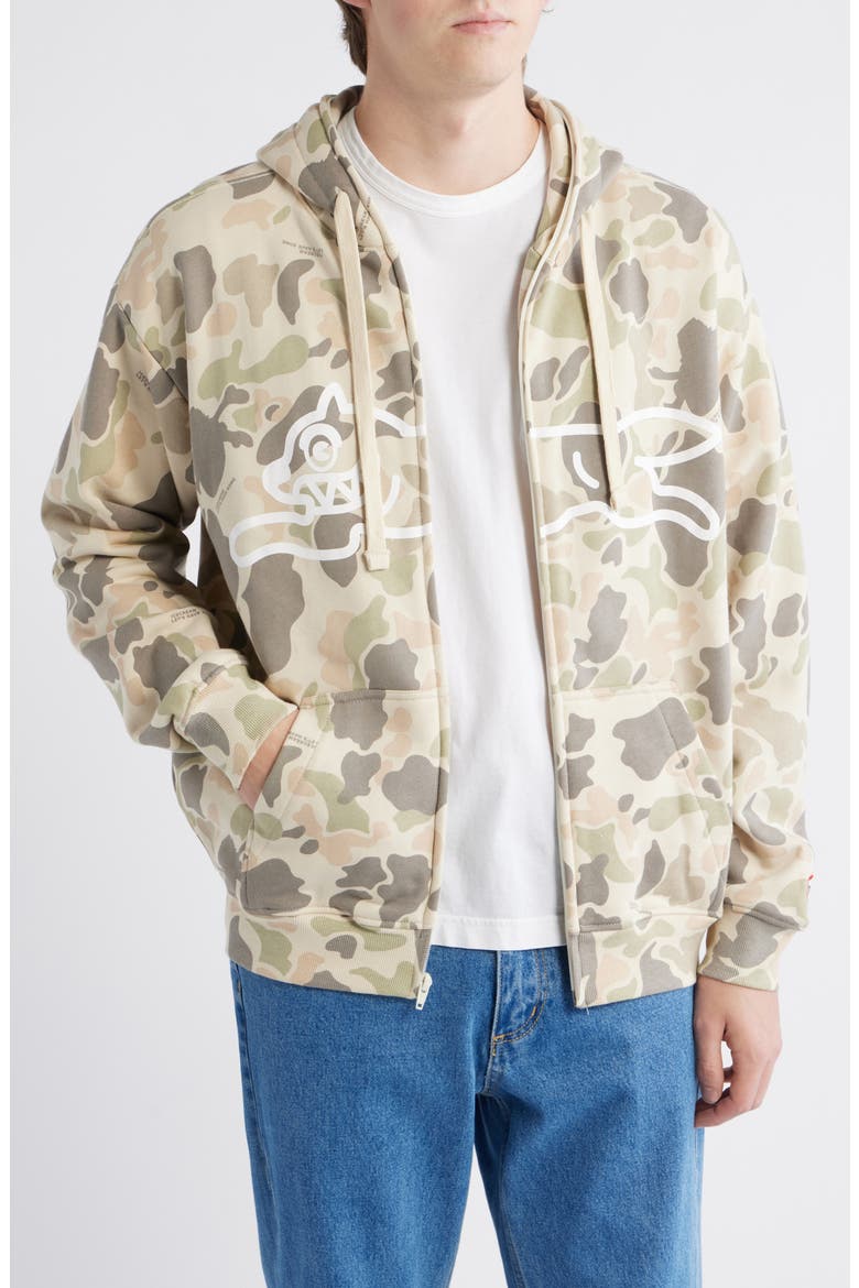 Duck Cotton Zip Hoodie, Main, color, CAMO