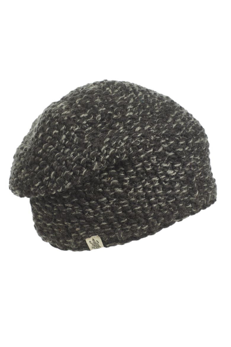 Marich Pattern Long Pull On Cap, Main, color, Charcoal