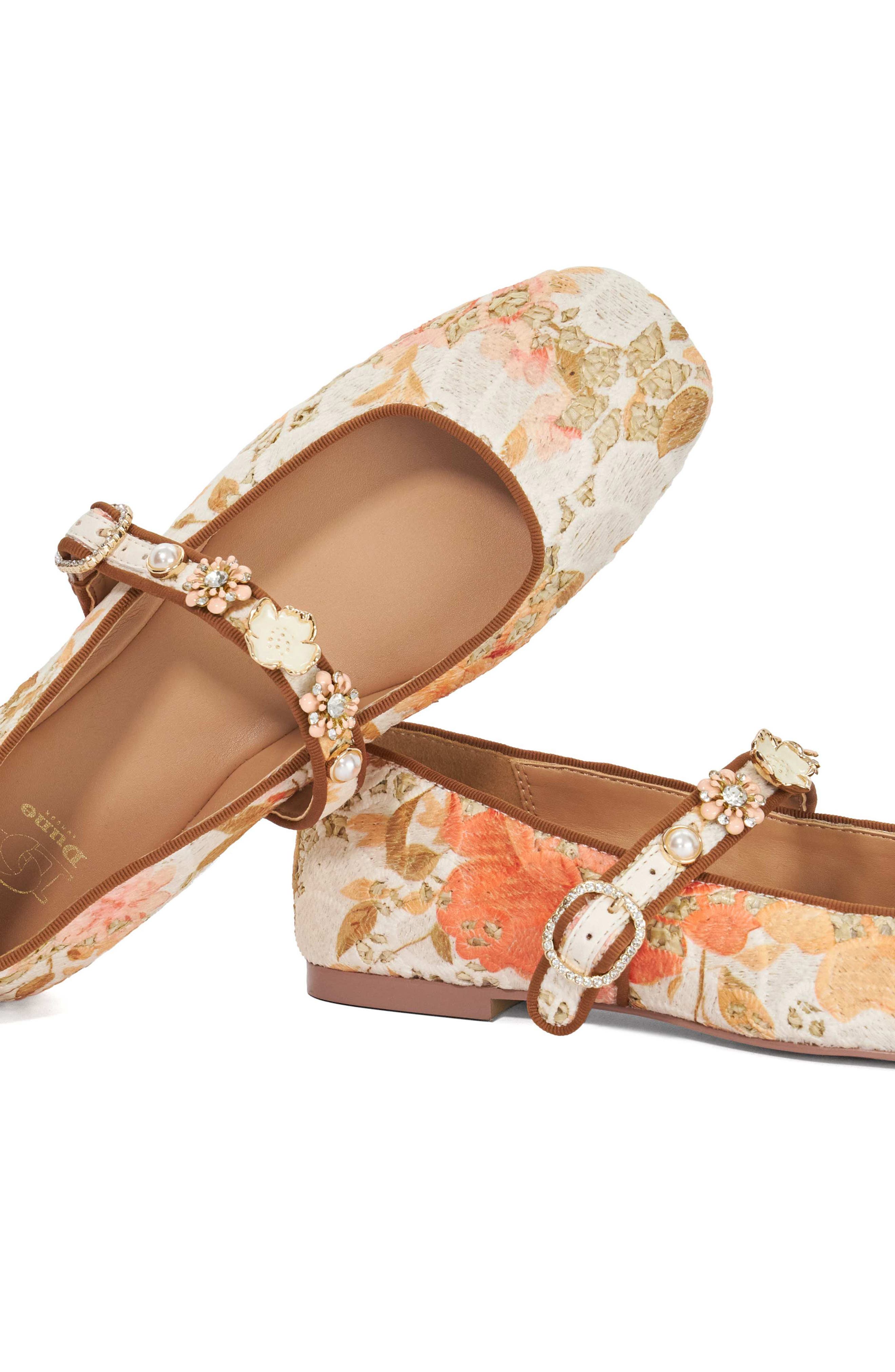 Dune London Hennrietta Mary Jane Flat, Alternate, color, Multi Raffia