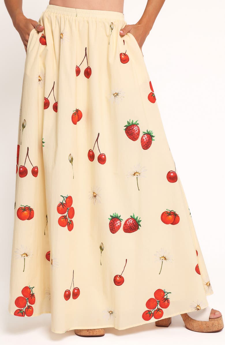 Petal & Pup Remira Maxi Skirt, Alternate, color, Yellow Cherry