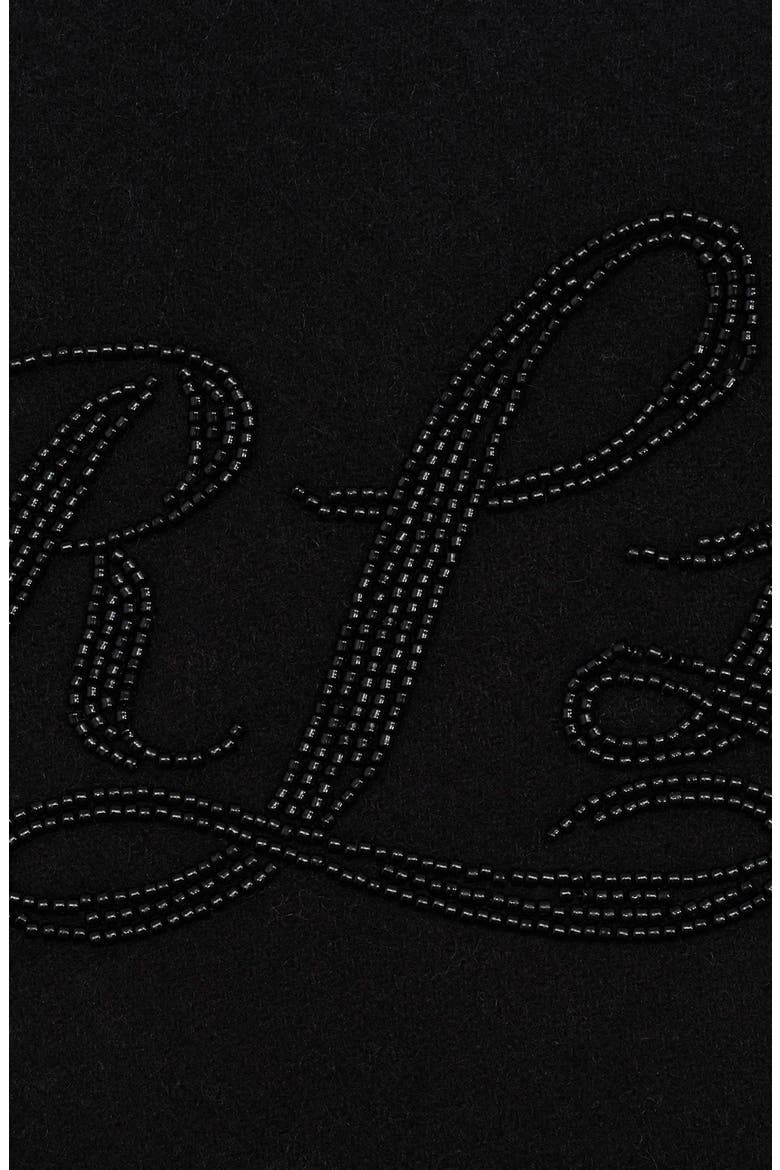 Beaded Logo Scarf, Alternate, color, Black