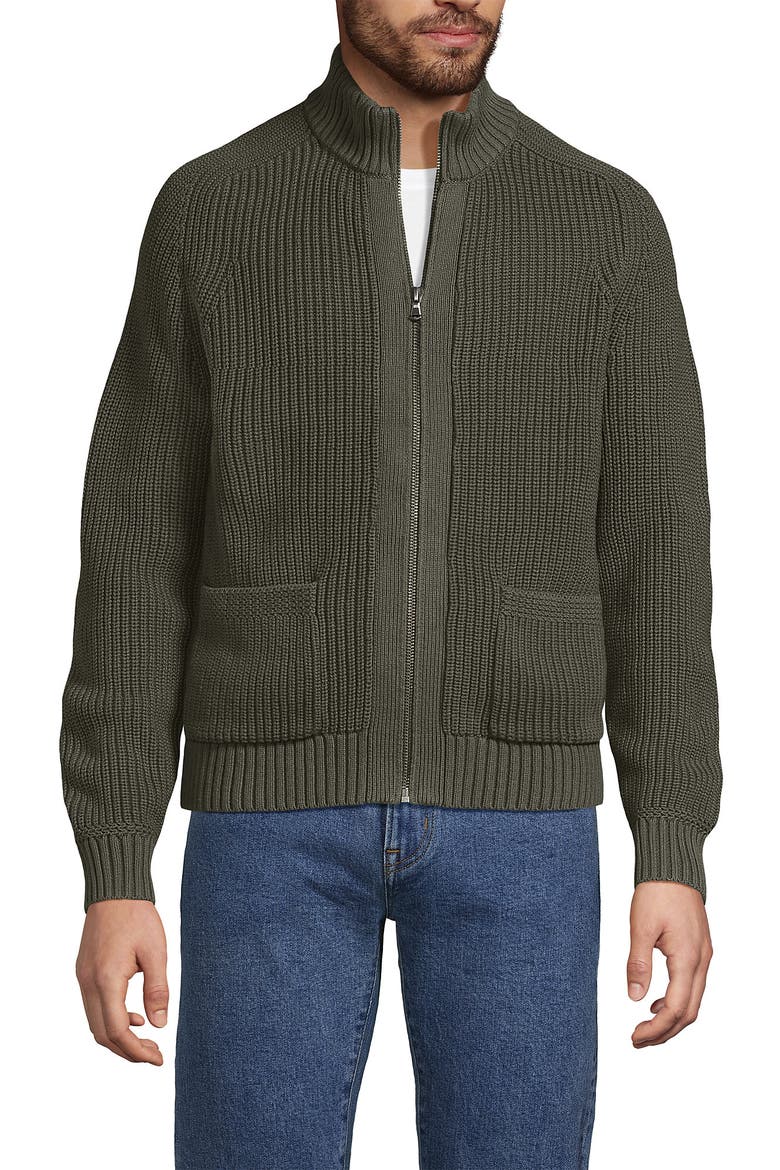 Long Sleeve Drifter Full Zip Cardigan Sweater, Alternate, color, Forest Moss