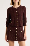 LoveShackFancy Eugenie Cable Knit Wool & Cashmere Cardigan