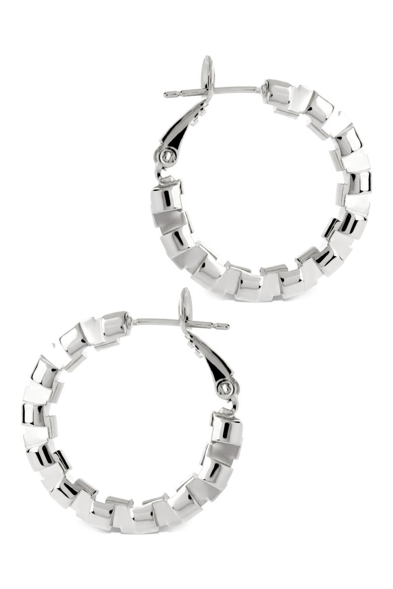 Harlee Geometric Hoop Earrings, Alternate, color, SILVER