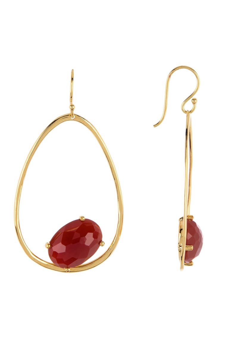 Ippolita 18K Gold Rock Candy(R) Open Carnelian Wire Earrings, Main, color, 