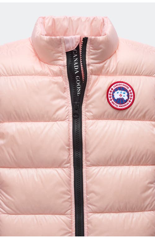 Canada Goose Kids' Crofton Water Repellent Packable Quilted 750 Fill Power Down Vest In Pink