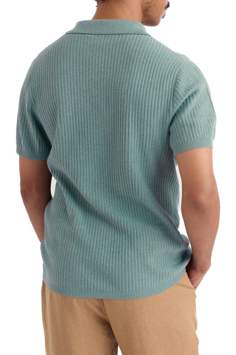 Koeswik Organic Cotton Knit Polo, Alternate, color, KNIT MELANGE HAIL