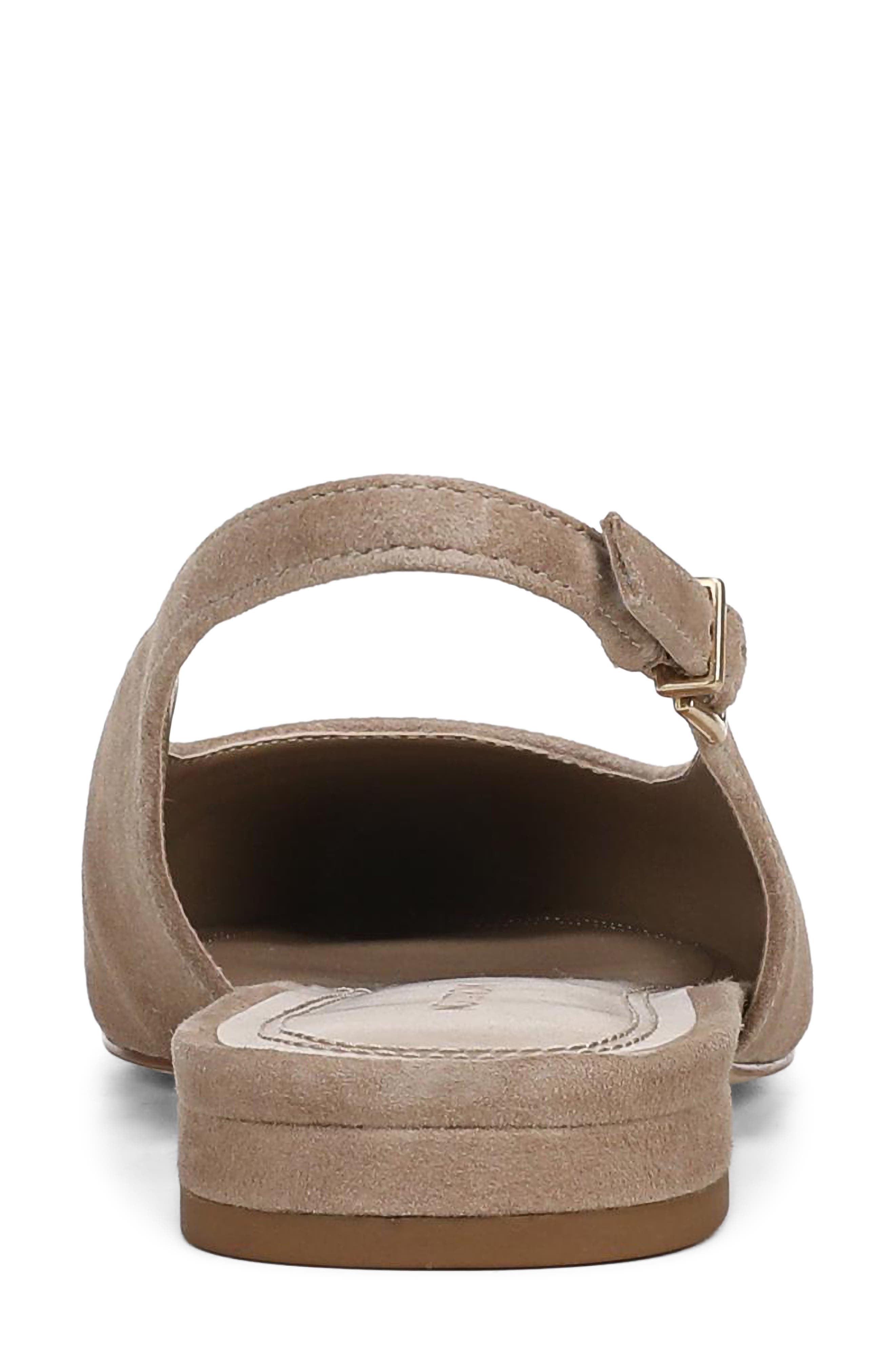 Selina Leather Slingback Flat, Alternate, color, TAUPE TRUFF