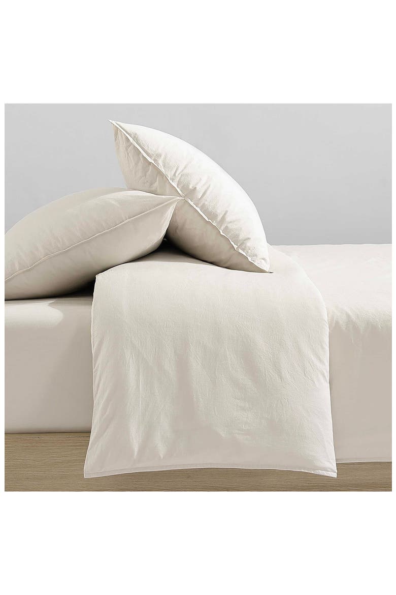 Washed Percale Duvet & Shams Set, Alternate, color, BEIGE/ TAN