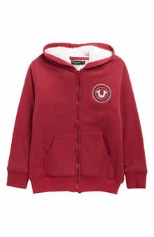 True Religion Kids' Faux Shearling Fleece Zip Hoodie