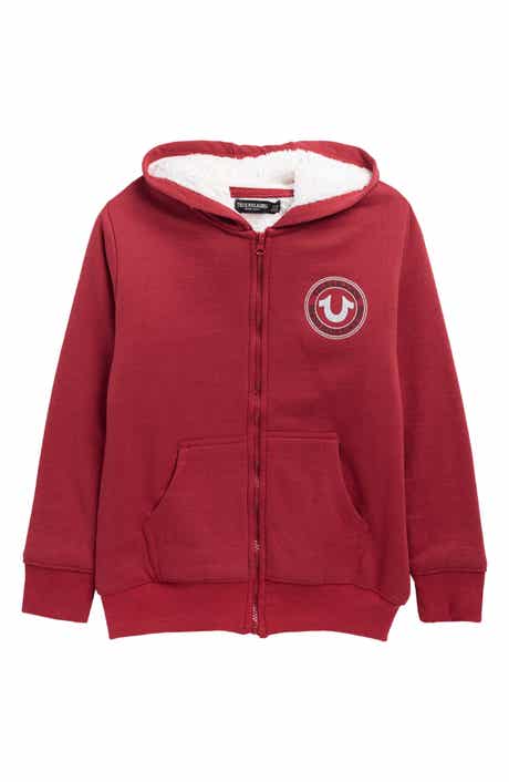 True Religion Kids' Faux Shearling Fleece Zip Hoodie