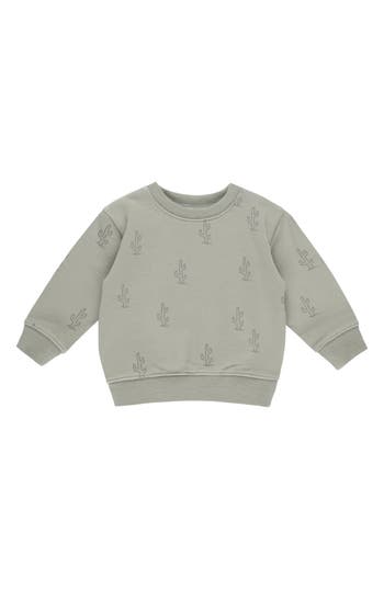 Rylee + Cru Babies' Kids' Cactus Print Sweatshirt In Green