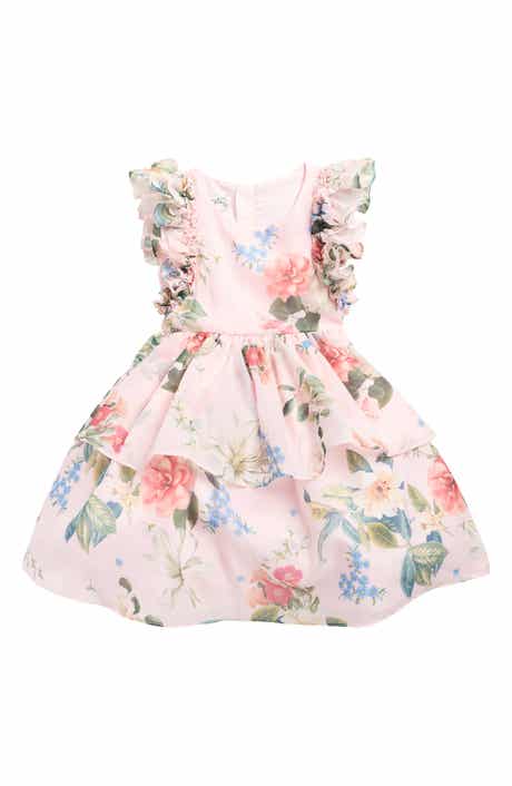 Pippa & Julie Kids' Floral Ruffle Fit & Flare Party Dress