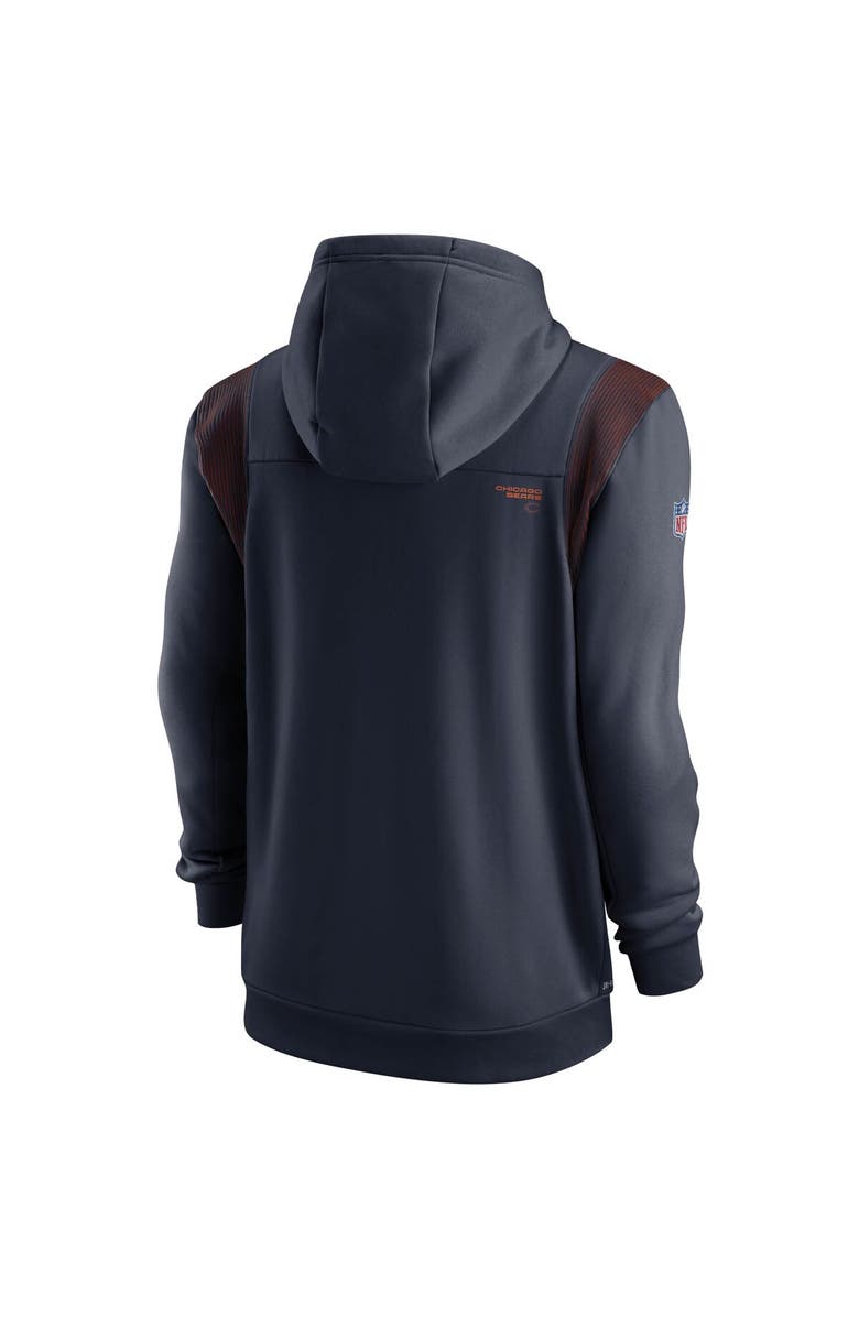Nike Men's Nike Navy Chicago Bears Sideline Team Performance Full-Zip Hoodie, Alternate, color, 