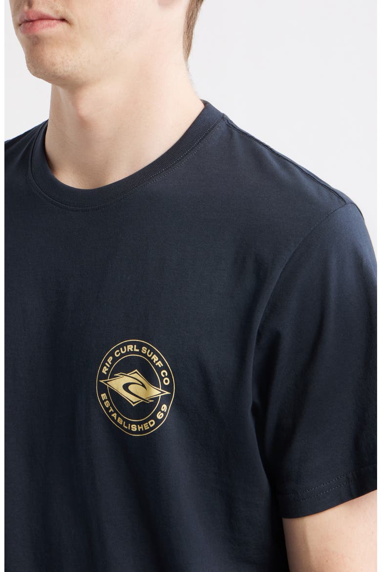 Logo Graphic T-Shirt, Alternate, color, DARK NAVY