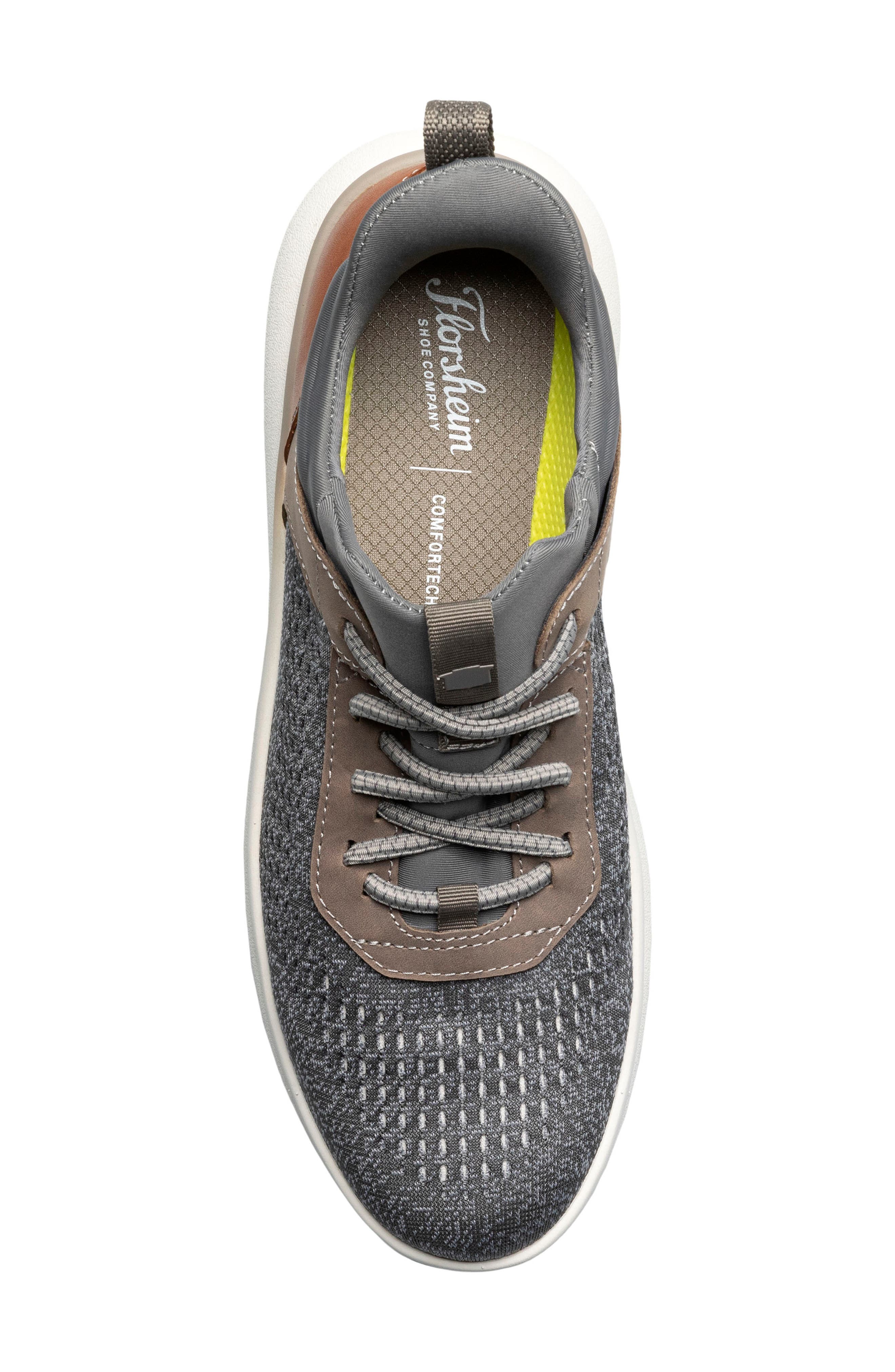 Florsheim Fleet Knit Elastic Sneaker, Alternate, color, Gray