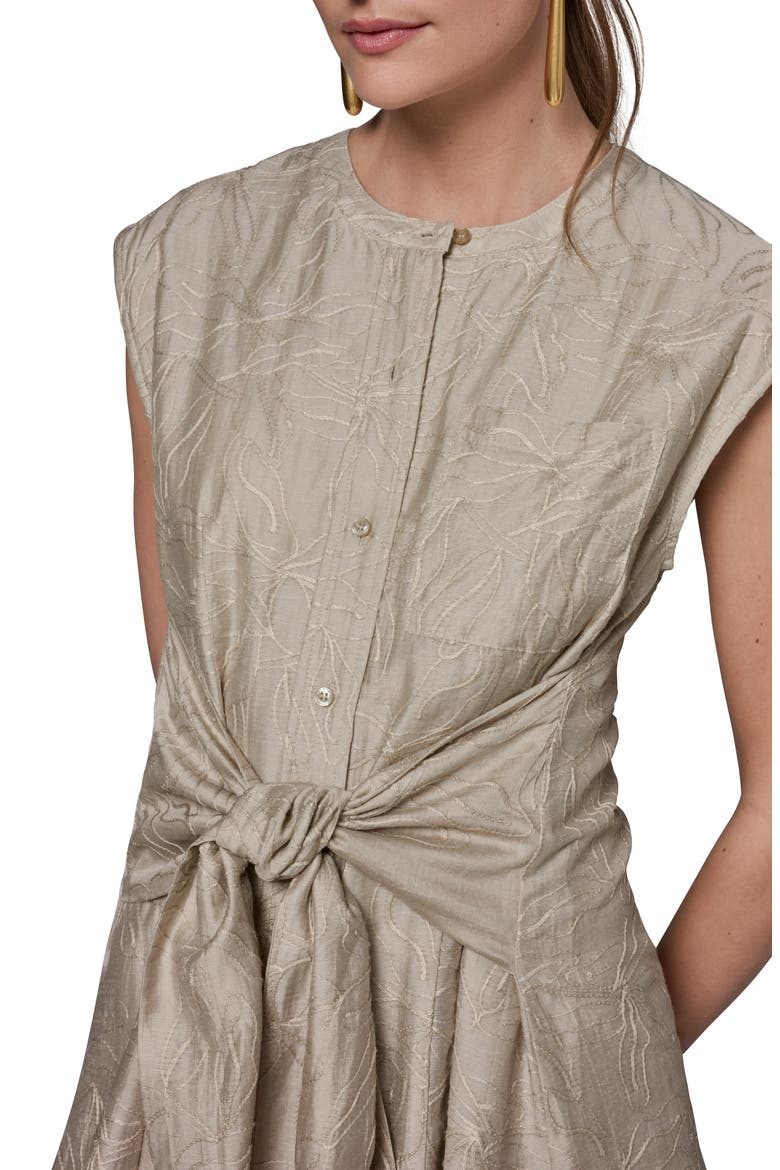 Embroidered Handkerchief Hem Midi Dress, Alternate, color, TUSCAN GREY