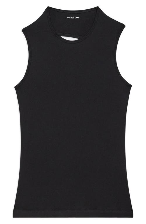 Helmut Lang Asymmetrical Cutout Tank In Black