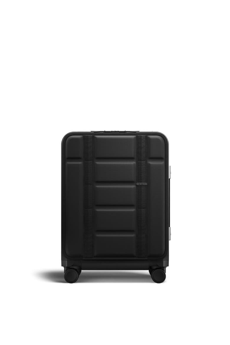 Ramverk Pro Hardside 21 Inch Carry On Luggage Spinner with Buckle Closure and Zipper Front Access Pocket, Alternate, color, Silver