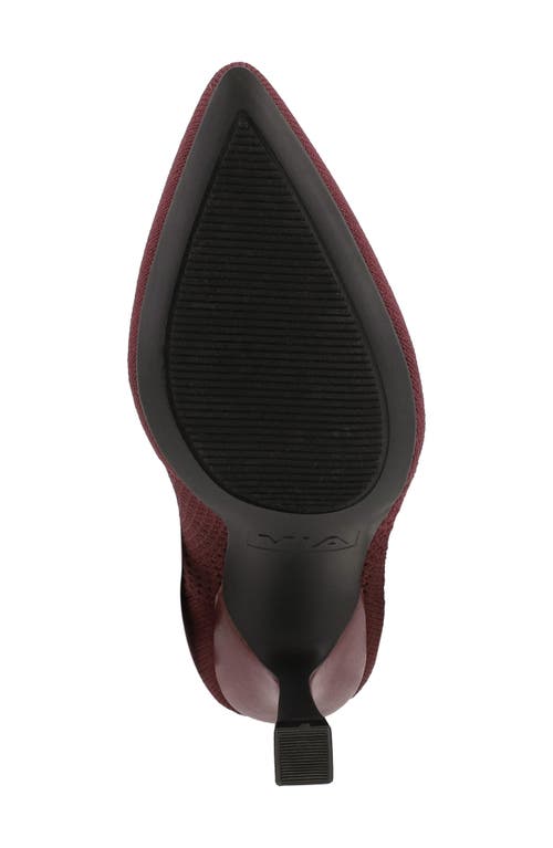 Mia Pamilla Knit Bootie In Burgundy