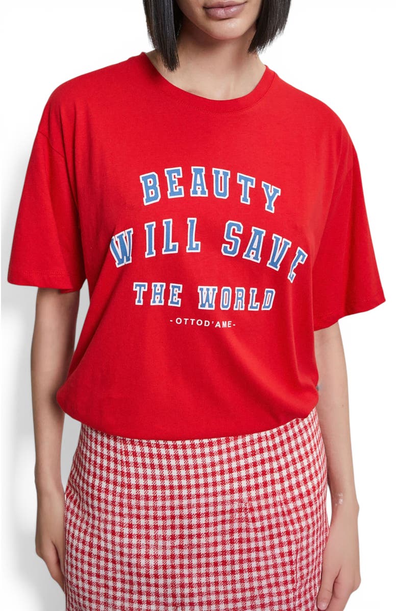 ottod'Ame Classic Cotton T-Shirt, Main, color, Red