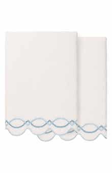 Diamond Chain Scallop 2-Piece Bath Towel Set