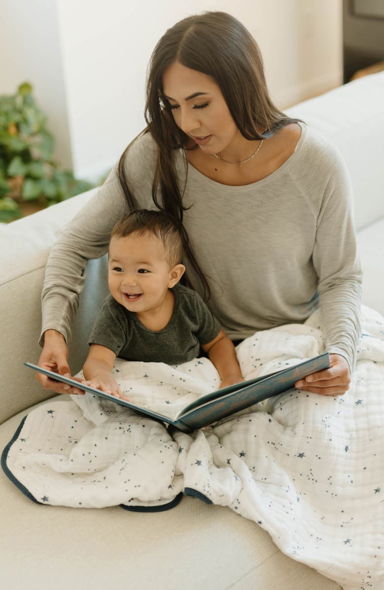 little unicorn Original Cotton Muslin Quilt, Alternate, color, Shooting Stars